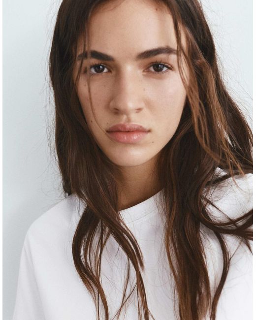 Pull&Bear White – basic-t-shirt