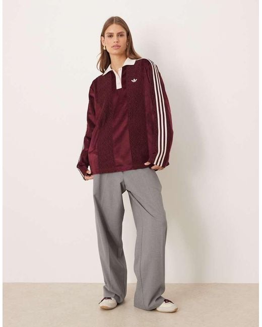 Adidas Originals Red Knitted Polo