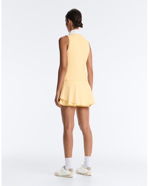 Oysho Natural Comfortlux High-rise Piping Mini Skirt