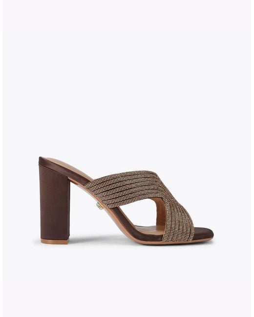 Carvela Kurt Geiger Brown Paparazzi Block Heeled Sandals