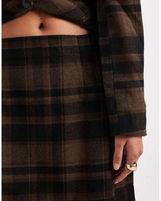 Vero Moda Black Flannel Mini Skirt Co-ord
