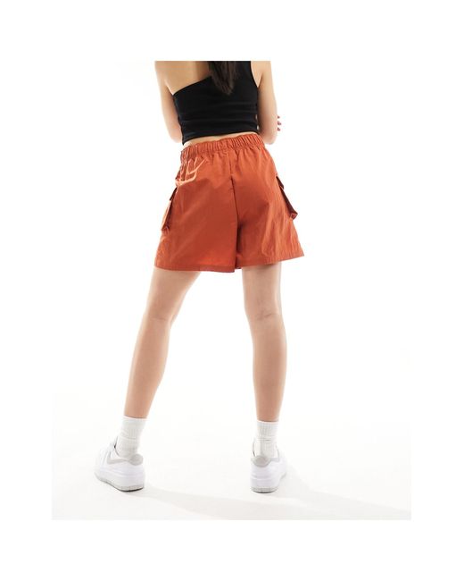 Nike Orange Woven Cargo Shorts