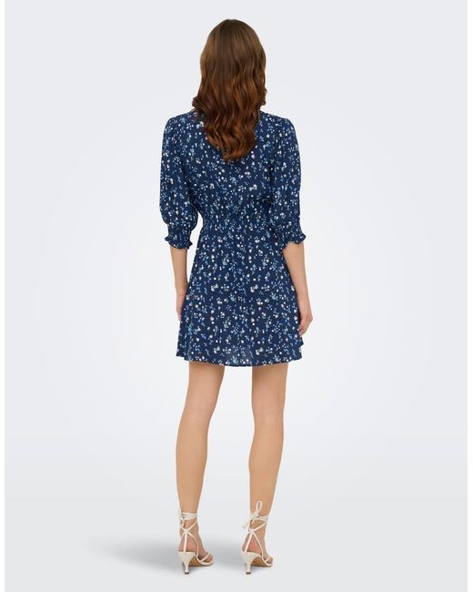 ONLY Blue Floral Printed Dress