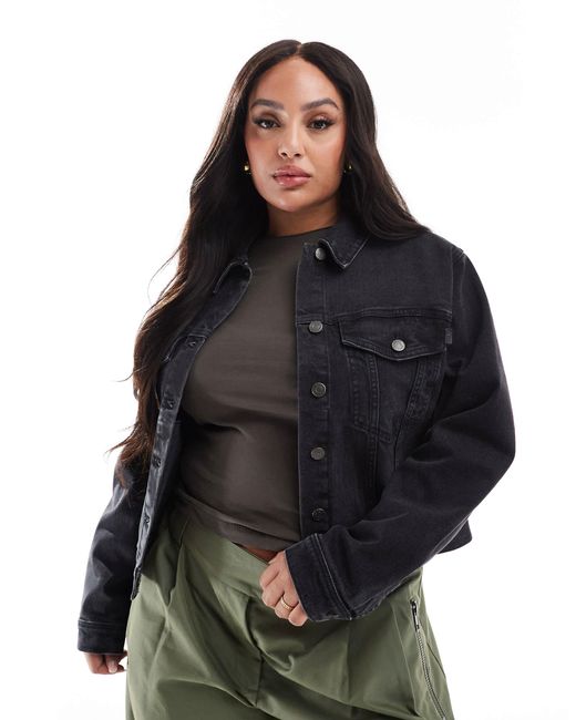 ASOS Black Asos design curve – westernjacke aus denim