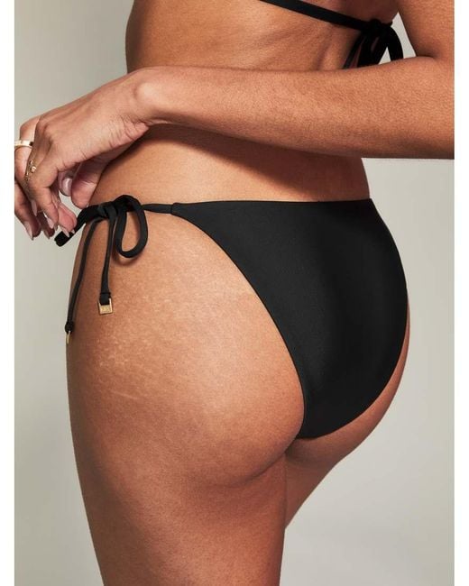 KBX Black Knickerbox Swim Essentials Tie Side Bikini Bottoms