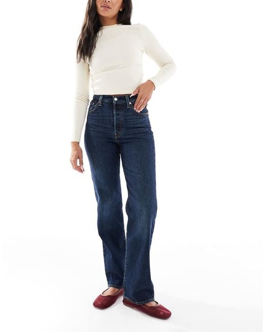 Vaqueros De Corte Largo Y Recto Con Lavado Oscuro Ribcage De -Azul Marino Levi's de color Blue