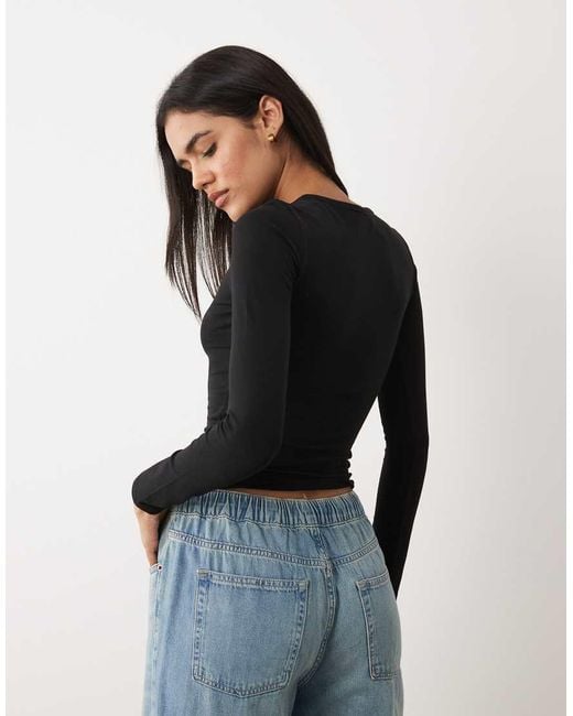 Cotton On Black Everyday Smooth Long Sleeve