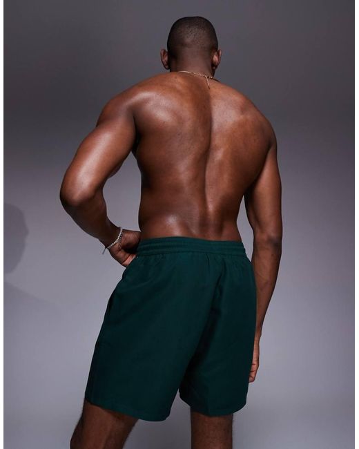 Pantaloncini Da Bagno Lunghezza Media Scuro di ASOS in Blue da Uomo