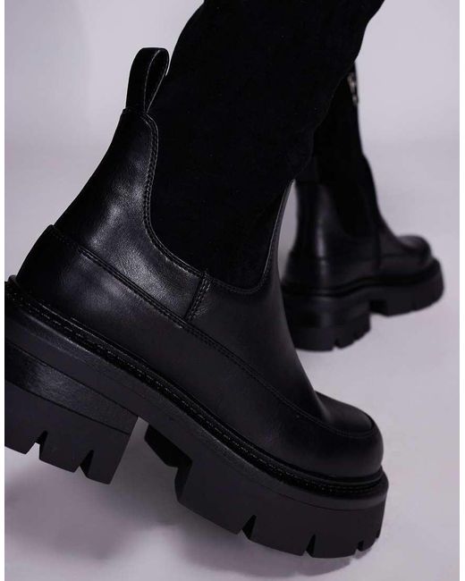 SIMMI Black Simmi London Chorley Knee Boots With Chunky Sole