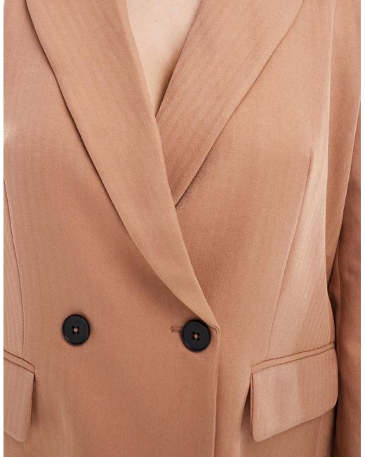 Vero Moda Natural Tailored Herringbone Blazer