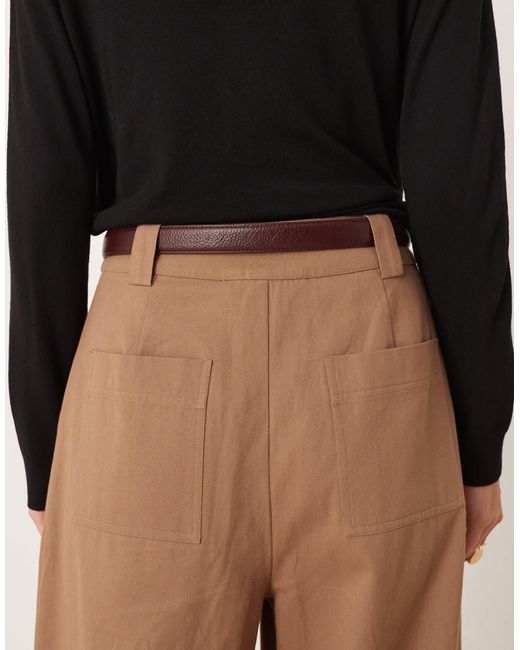 Mango Black Classic Slim Belt