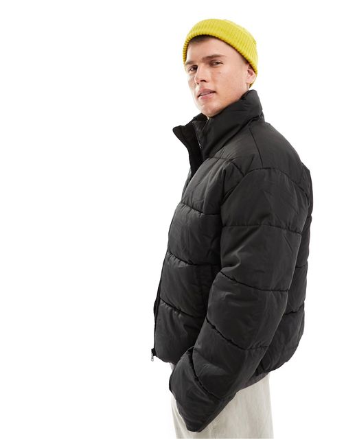 Only & Sons Black Oversized Puffer Jacket for men