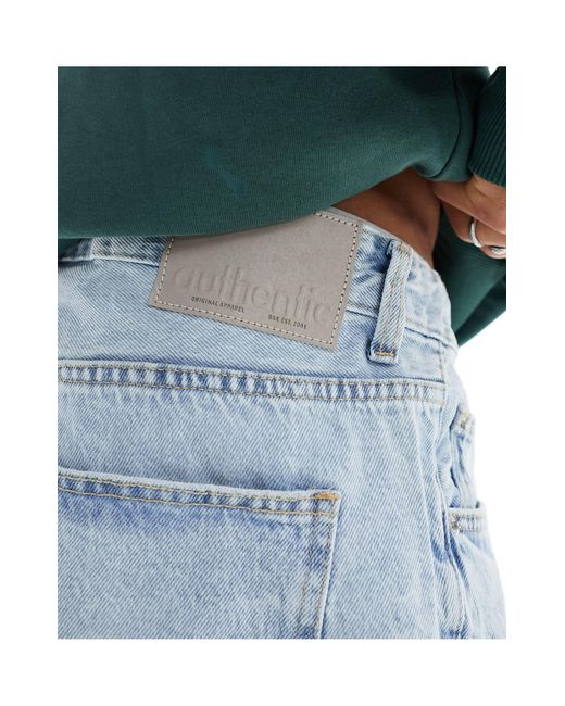 Bershka – gerade geschnittene vintage-jeans in Green für Herren