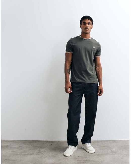 Fred Perry Green Twin Tipped T-Shirt for men