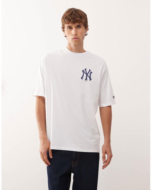 KTZ White Ny Yankees Oversized T-shirt for men
