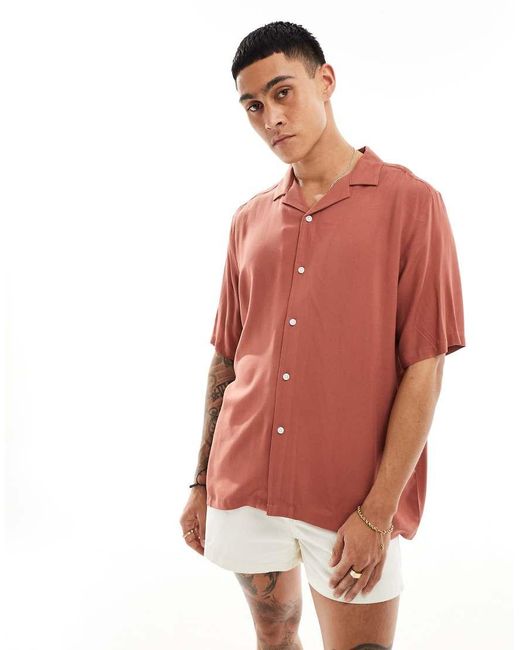 Camicia Comoda di ASOS in White da Uomo
