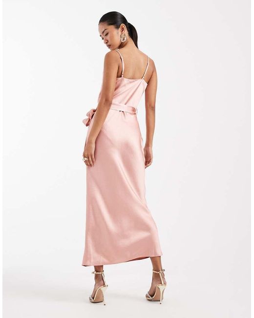 Vestito Da Cerimonia Al Polpaccio di TFNC London in Pink