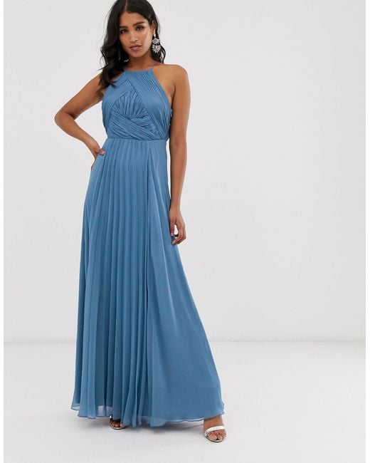 asos blue bridesmaid