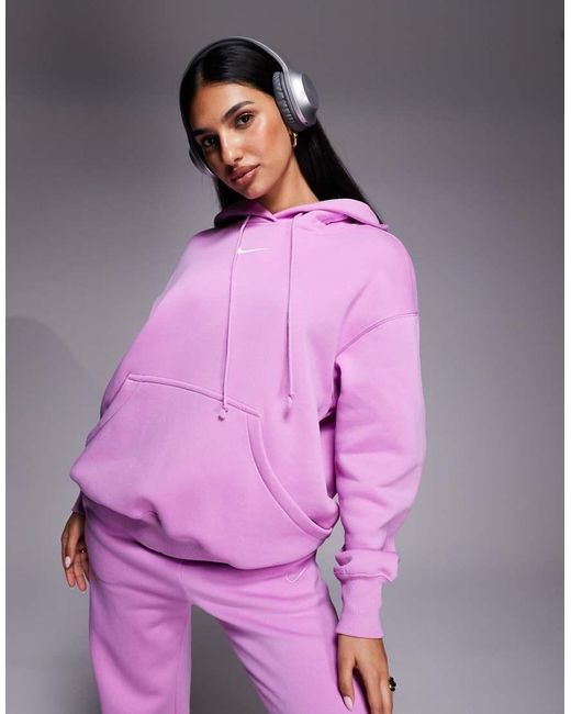 Nike Purple Phoenix Fleece Oversized Hoodie