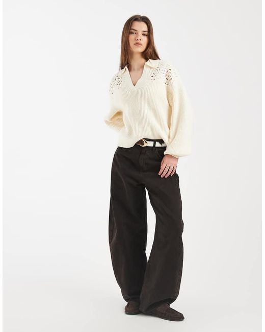 Levi's Gehaakte Polotrui in het Natural