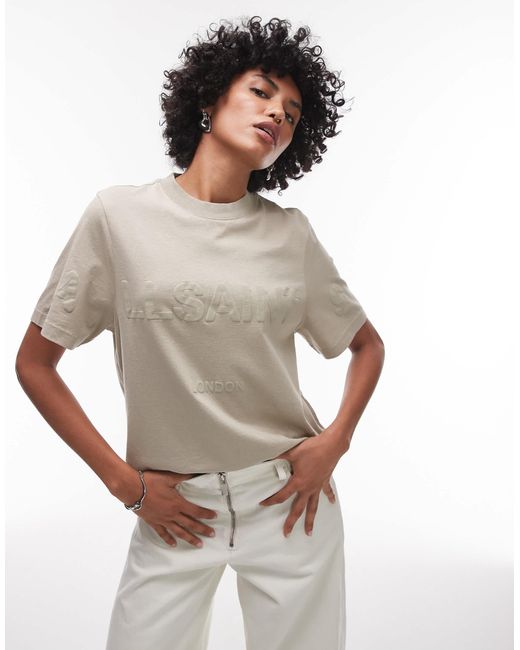 AllSaints Gray – lisa biggy – t-shirt