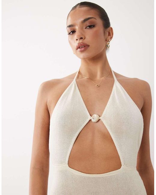 Flook Natural The Label Zoelle Cut Out Maxi Beach Dress