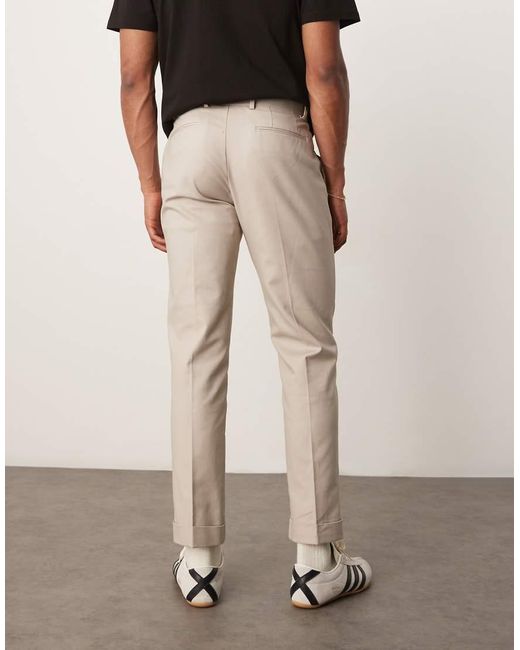 Chino Eleganti Slim di ASOS in Natural da Uomo