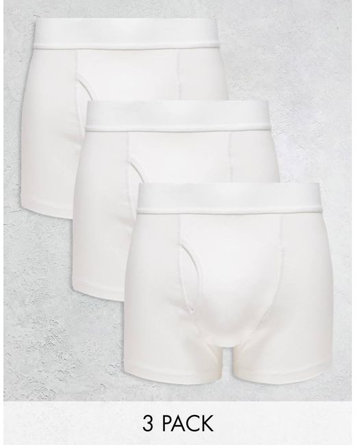Weekday White Jonny 3-Pack Boxer Set for men