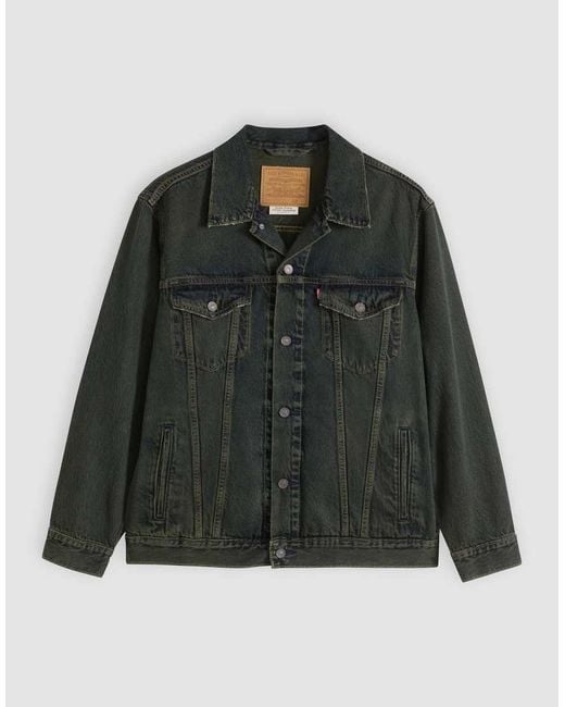 Levi's Green Relaxed Fit Denim Trucker Jacket for men