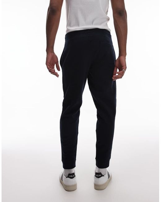 Mango Blue Drawstring Slim Fit joggers for men