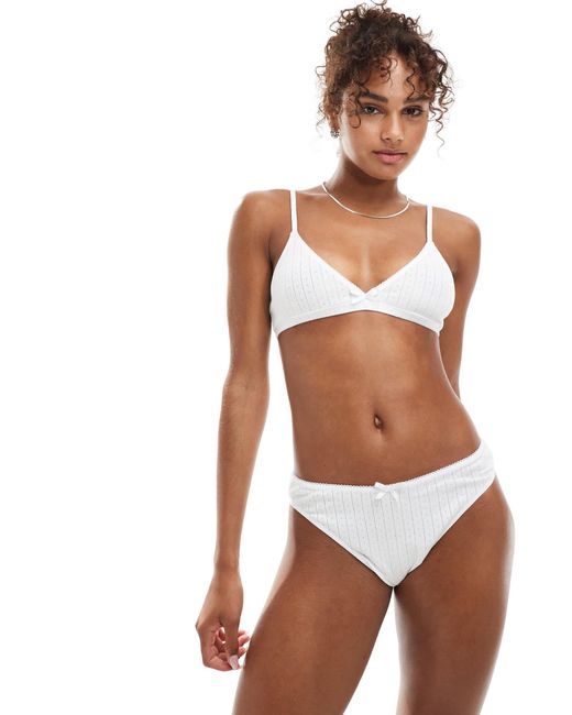 The Frolic White – exklusiver pointelle-slip