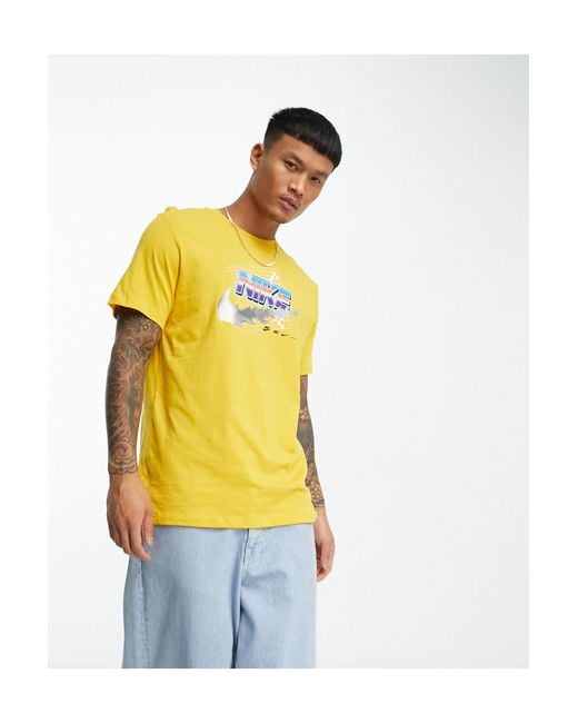 Nike Racing Graphic T-shirt in Yellow for Men | Lyst