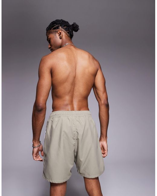 ASOS – halblange badeshorts in Gray für Herren