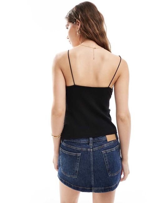 ONLY Black Lace Detail Cami Top