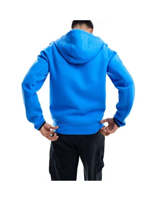 Sudadera azul con capucha y cremallera tech fleece Nike de hombre de color Blue