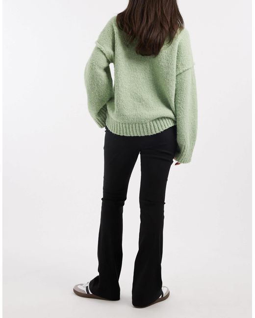 Miss Selfridge Green Tailored Flared Trouser