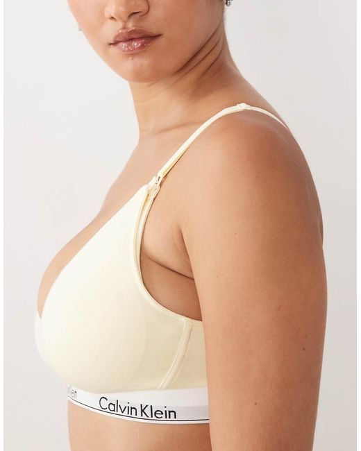 Calvin Klein White Icon Cotton Modal Lightly Lined Maternity Bra