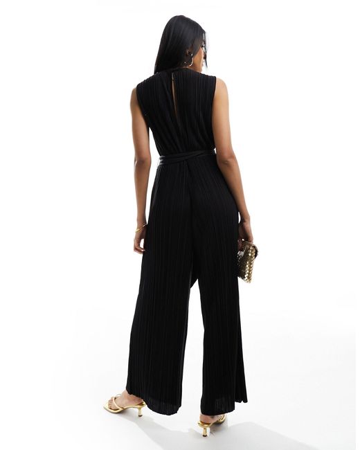 & Other Stories White Wide Leg Stretch Jumpsuit With Side Tie Detail
