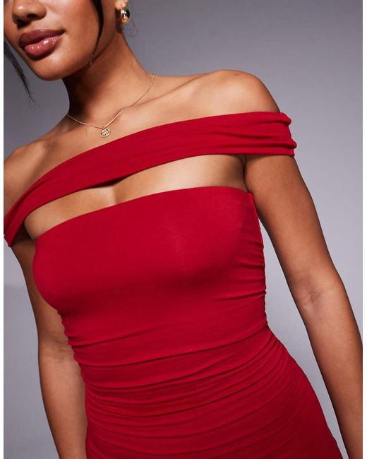 oh polly red cut out dress Scalloped Backless A-Line Mini Dress in Scarlet Red - 14