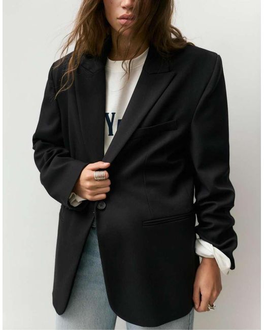 Pull&Bear Black Oversize Blazer