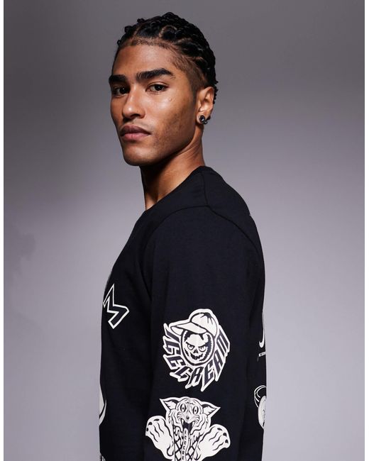 T-shirt à manches longues avec motifs graphiques ICECREAM pour homme en coloris Gray