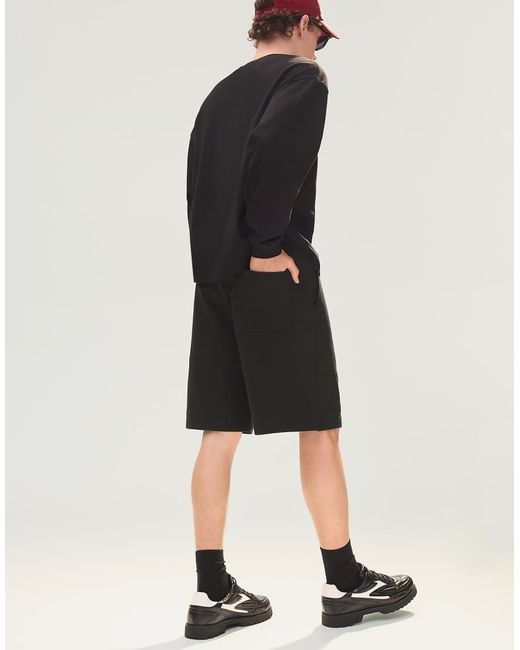 Bermuda Basic di Bershka in Black da Uomo