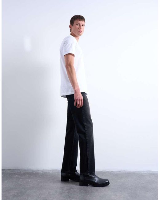 Topman Blue Rigid Straight Jean for men