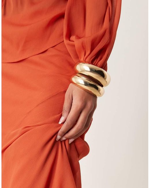 ASOS Maxi Rok Van Chiffon in het Red