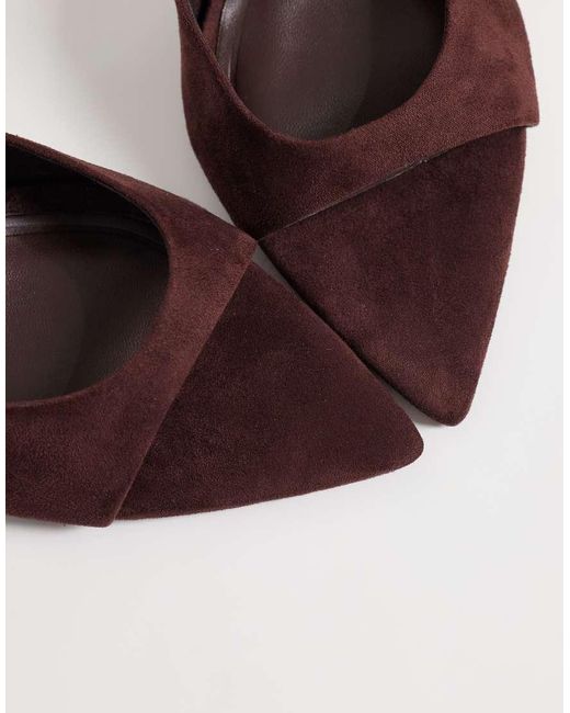 ASOS Brown Hotline Pointed Heeled Mules