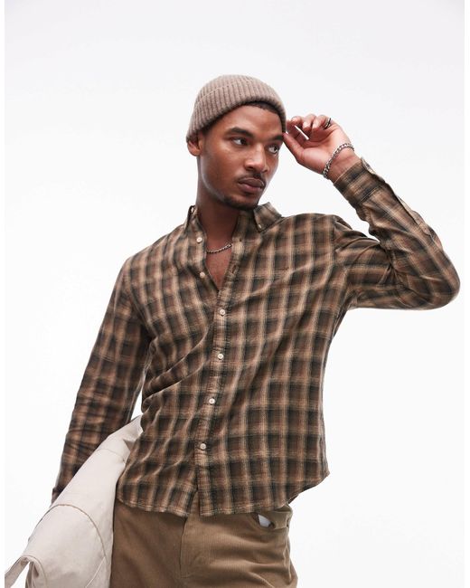Levi's Natural Authentic Button Down Check Shirt for men