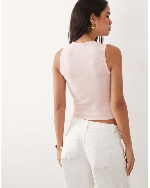 ASOS Pink Fine Knit Tank Top Co-ord