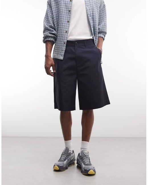 Redefined Rebel Blue Damian baggy Shorts for men
