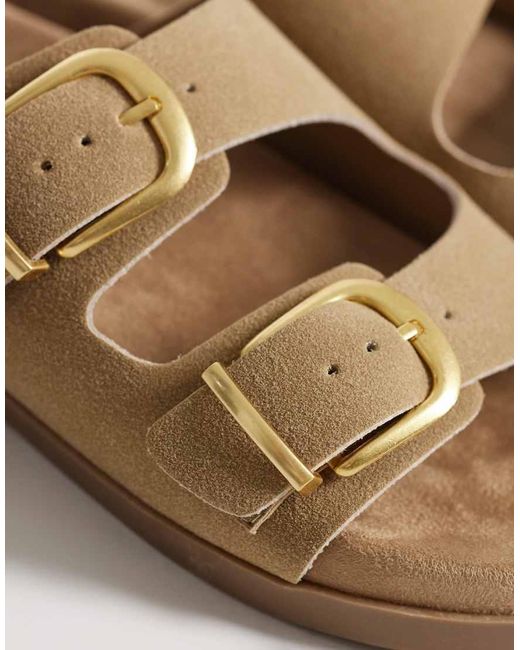 Schuh Multicolor Trish Double Buckle Flat Sandals