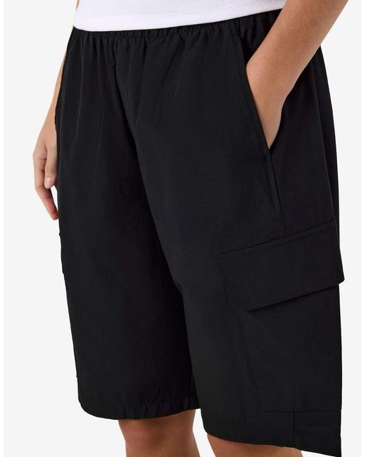 Noisy May Blue Mid Rise Barrel Denim Shorts